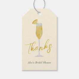 Mimosa Brunch Cocktail Glass Brautparty Gefallen Geschenkanhänger