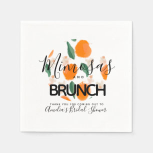 Mimosa Brunch Handgezeichnet Junggesellinnenabschi Serviette