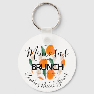 Mimosa Brunch Handgezeichnetes Brautparty Gefallen Schlüsselanhänger