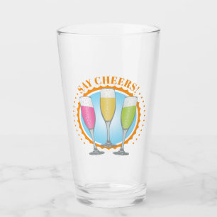Mimosa Colorful Champagner Brille Glas