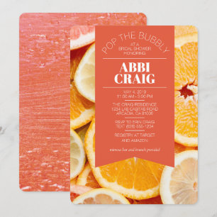 "Mimosa" - Flachbildschirm Citrus Bridal Einladung