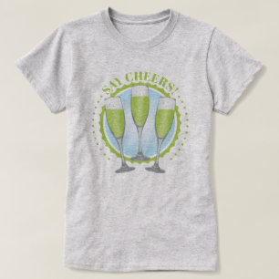Mimosa Green Champagne Glasses T - Shirt