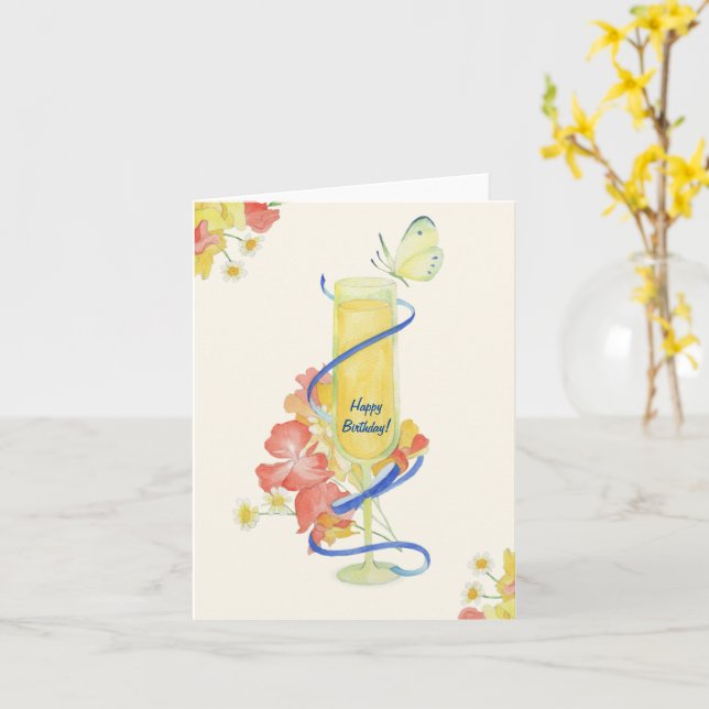 Mimosa_ Herzlichen Glückwunsch zum Geburtstag! Karte (Gelbe Blume)