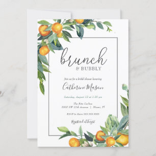 Mimosa Orange Brunch and Bubbly Brautparty Einladung