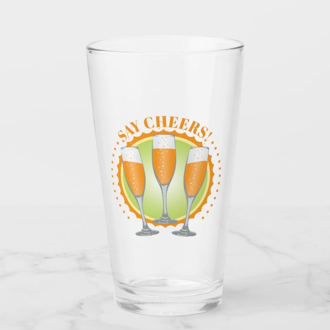 Mimosa Orange Champagne Brillen Glas (Vorderseite)