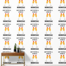 Mimosa Sip mit einem lächelnden Mimosa