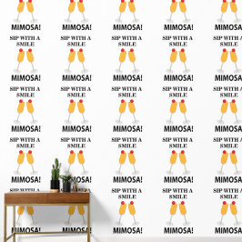 Mimosa Sip mit einem lächelnden Mimosa Tapete