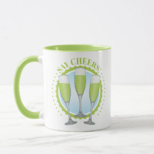 Mimosa Verte Champagne Lunettes Mug