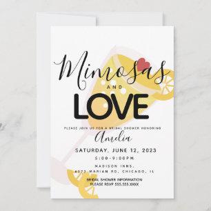 Mimosa Yellow Black Bridal Dusche Einladung
