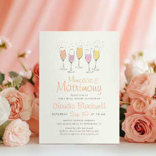 Mimosas Matrimony Invitation à la douche nuptiale