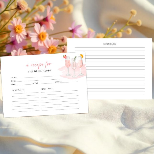 Mimosas Pink Cocktails Brautparty Rezept Karten (Von Creator hochgeladen)