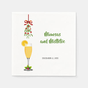 Mimosas und MistletoChristmas Napkins Serviette