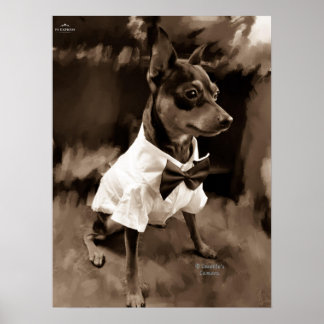 Min Button im Stil Poster