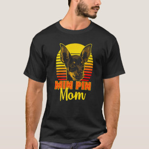 Min Button Mama Vintag Miniatur Pinscher Hund 1 T-Shirt