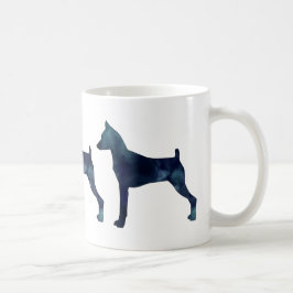 Min Button - Schwarze Wasserfarbe Silhouette Kaffeetasse