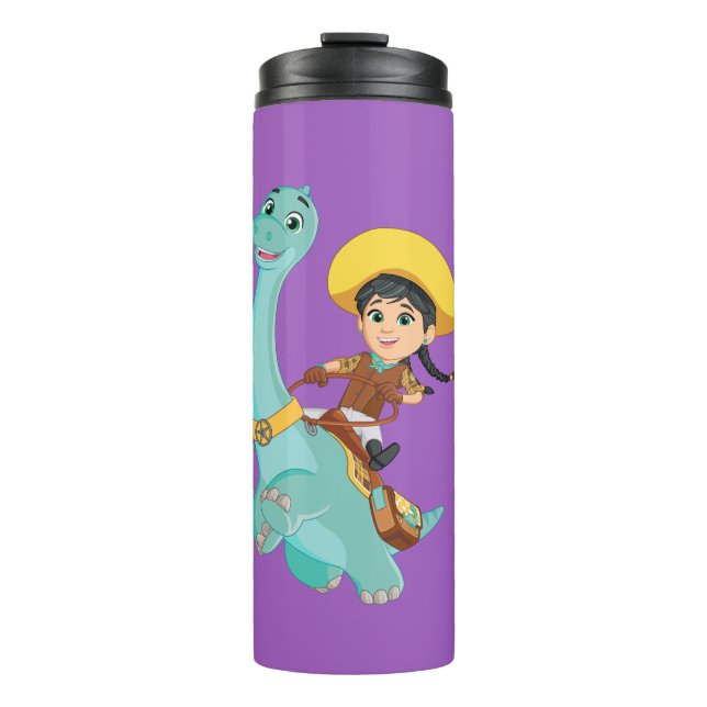 Min & Closing | Happy Cowgirl & Brontosaurus Ride Thermosbecher (Vorderseite)