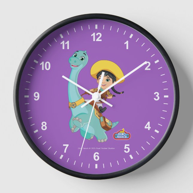 Min & Closing | Happy Cowgirl & Brontosaurus Ride Uhr (Vorderseite)