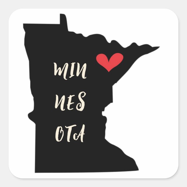Min-Nes-Ota Heart Stickers (Vorderseite)
