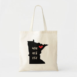 Min-Nes-Ota Minnesota Herzstück Tragetasche
