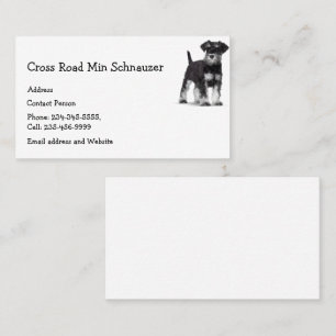 Min Schnauzer Dog Pet Animal Carte de visite Magne