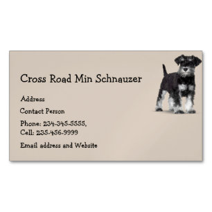 Min Schnauzer Dog Tier Magnetische Visitenkarte