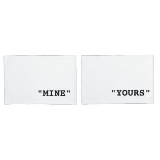 MIN- UND IHRE TYPOGRAFIE-PAIR VON PILLOWCASES KISSENBEZUG