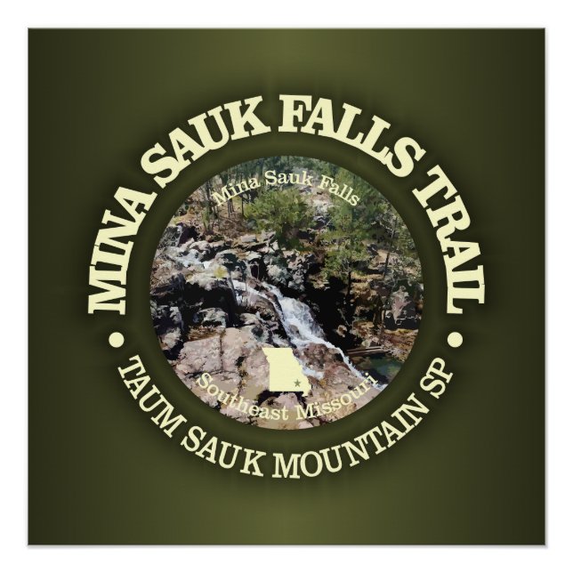 Mina Sauk Falls (rd) Poster (Vorderseite)