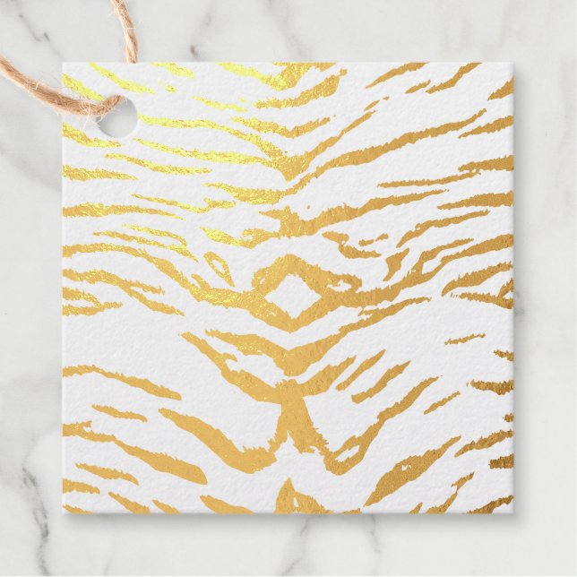 Minalist, Tiger Print Gold Geschenkanhänger (Vorderseite)