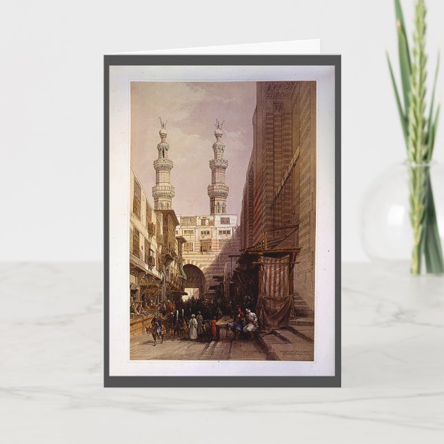 Minarets & Eingang von Metwaleys Roberts/Haghe Art Karte (Vorderseite)