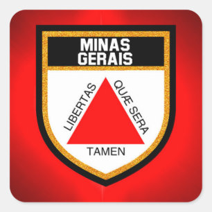 Minas Gerais-Flagge Quadratischer Aufkleber