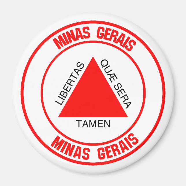 Minas Gerais Round Emblem Magnet (Vorne)
