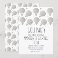 Minature Golf Balls Geburtstagsparty Einladung
