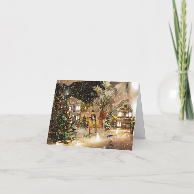 Minature Snowy Village - Carte de Noël (Devant)
