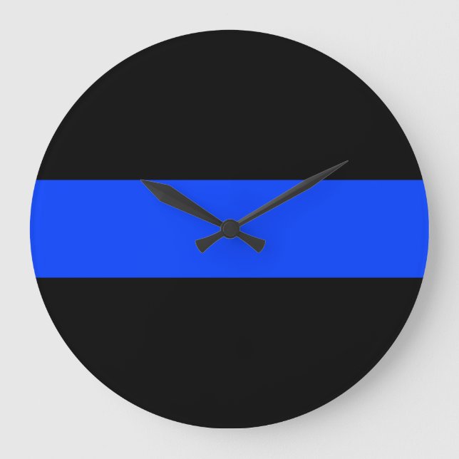 Mince Ligne Bleue Horloge De L'Application De La L (Recto)