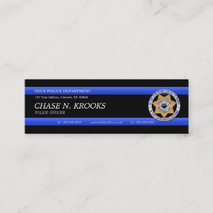 Mince Ligne bleue Police Agent Carte de visite per