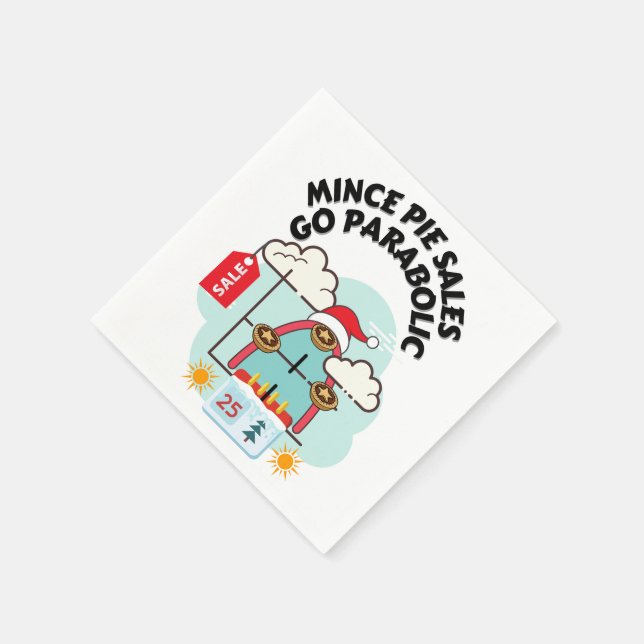 Mince Pie Sales Go Parabol Serviette (Ecke)