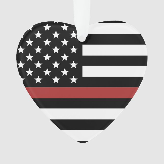 Mince Red Line USA Drapeau Pompier Service d'incen (devant)
