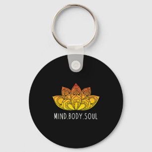 Mind Body Soul Women Meditation Graphic Ideas Schlüsselanhänger