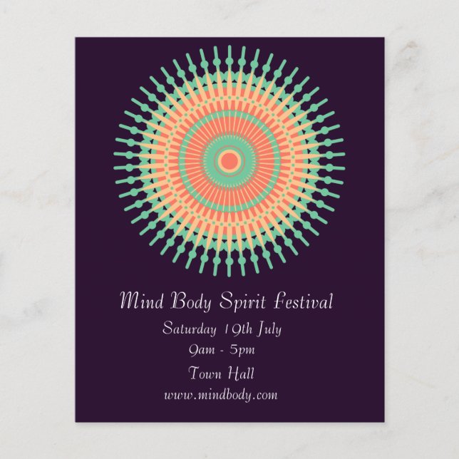 Mind Body Spirit New age Mandala Festival Flyer (Vorne)