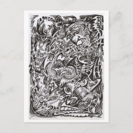 Mind Cascade zeichnend Postkarte