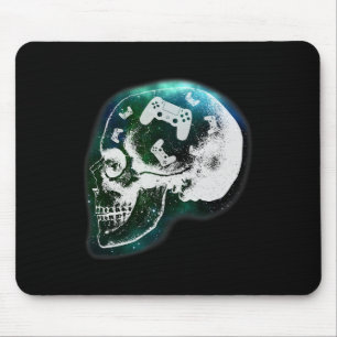 Mind Controller Totenkopf Gaming Gamer Männer Jung Mousepad