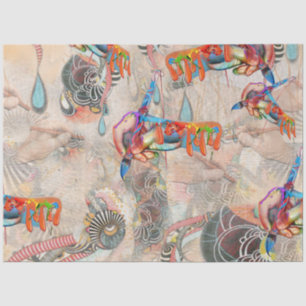 Mind Doodling wiederholen Seidenpapier