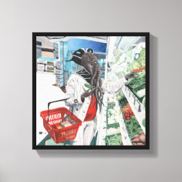Mind Flayer Grocero Shopping Fantasy Leinwanddruck