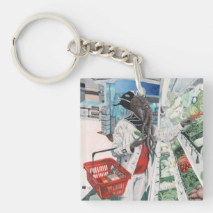 Mind Flayer Lebensmittelgeschäft Fantasy Art Schlü Schlüsselanhänger