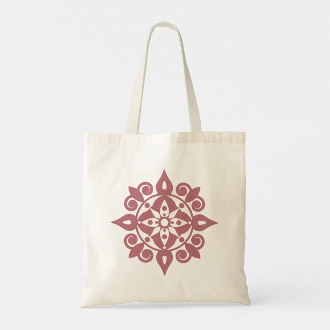Mind fresh Mandala Design Tragetasche (Rückseite)