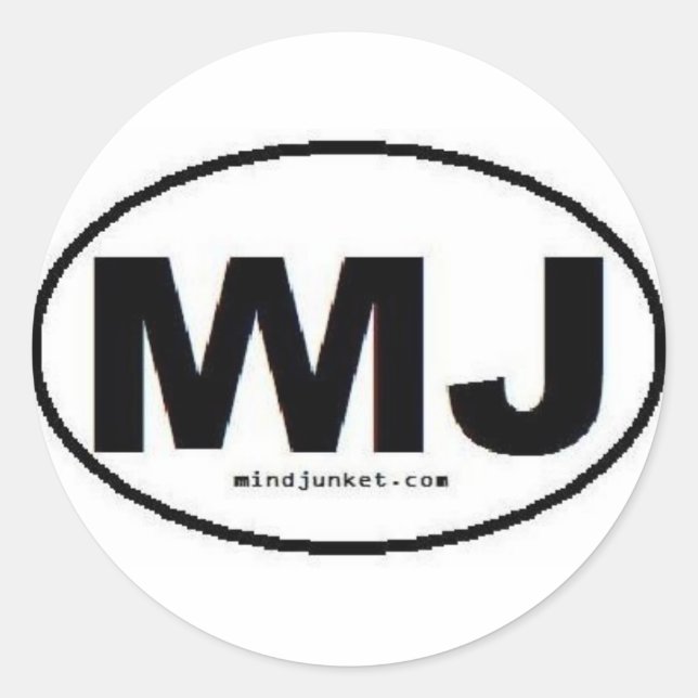 Mind Junket Logo Runder Aufkleber (Vorderseite)
