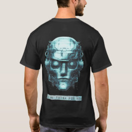 Mind Kontrolle Cyberpunk Blue Grunge Front & Back T-Shirt