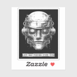 Mind Kontrolle Cyberpunk Robot Aufkleber