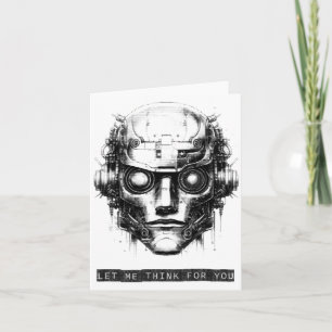 Mind Kontrolle Cyberpunk Robot Black Print Karte