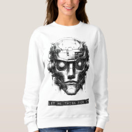 Mind Kontrolle Cyberpunk Robot Black Print Sweatshirt